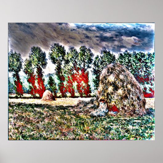 Claude Monet - Haystack op Giverny Poster (Voorkant)