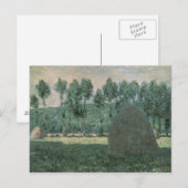 Claude Monet | Haystacks bij Giverny, c.1884-89 Briefkaart (Voorkant / Achterkant)