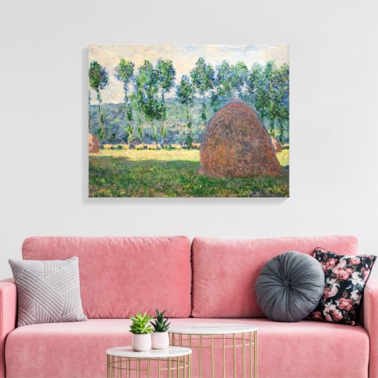 Claude Monet - Haystacks bij Giverny Canvas Afdruk (Insitu (Woonkamer))