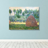 Claude Monet - Haystacks bij Giverny Canvas Afdruk (Insitu (Houten vloer))