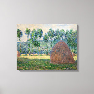 Claude Monet - Haystacks bij Giverny Canvas Afdruk