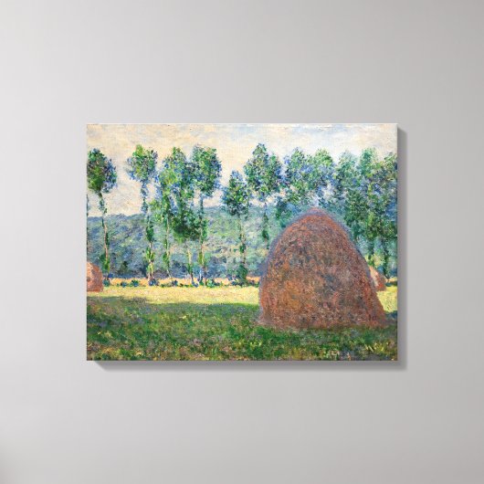 Claude Monet - Haystacks bij Giverny Canvas Afdruk (Voorkant)