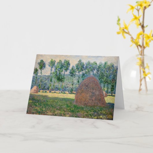 Claude Monet - Haystacks bij Giverny Kaart (Gele Bloem)