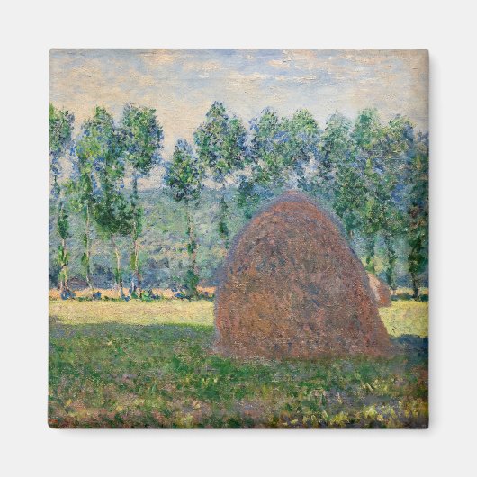 Claude Monet - Haystacks bij Giverny Magneet (Voorkant)