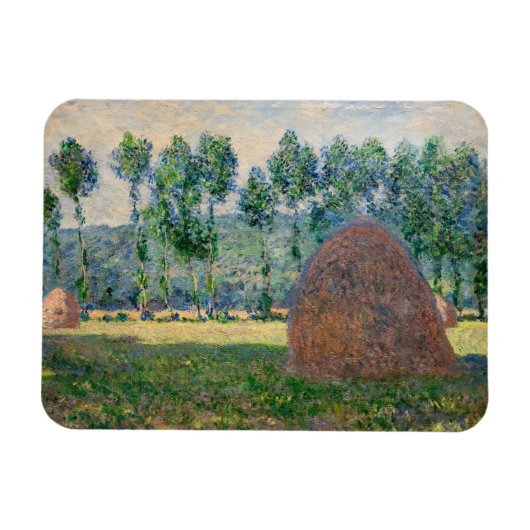 Claude Monet - Haystacks bij Giverny Magneet (Horizontaal)
