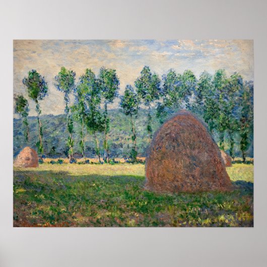 Claude Monet - Haystacks bij Giverny Poster (Voorkant)