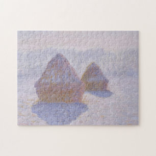 Claude Monet   Haystacks-effect van sneeuw en zon Legpuzzel