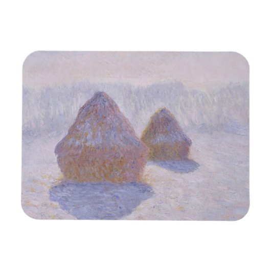 Claude Monet | Haystacks-effect van sneeuw en zon Magneet (Horizontaal)