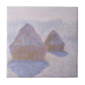 Claude Monet | Haystacks-effect van sneeuw en zon Tegeltje (Voorkant)