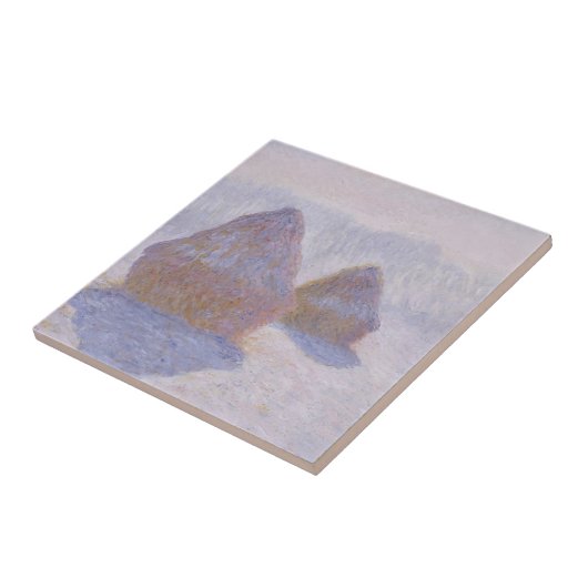 Claude Monet | Haystacks-effect van sneeuw en zon Tegeltje (Zijkant)