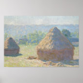 Claude Monet - Haystacks, Einde van de zomer Poster (Voorkant)