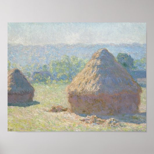 Claude Monet - Haystacks, Einde van de zomer Poster (Voorkant)