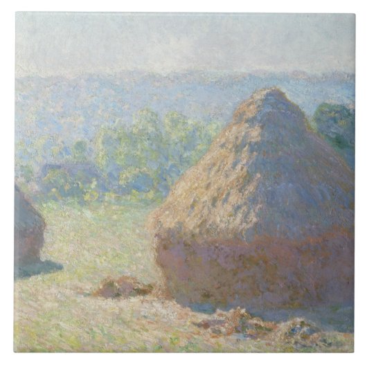 Claude Monet - Haystacks, Einde van de zomer Tegeltje (Voorkant)