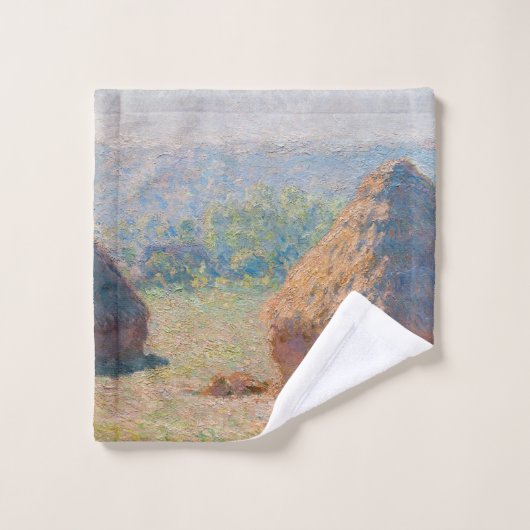 Claude Monet - Haystacks, einde zomer Bad Handdoek (Wasdoekje)