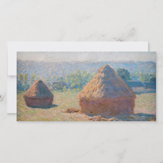 Claude Monet - Haystacks, einde zomer Bedankkaart (Voorkant)