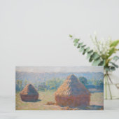 Claude Monet - Haystacks, einde zomer Bedankkaart (Staand voorkant)