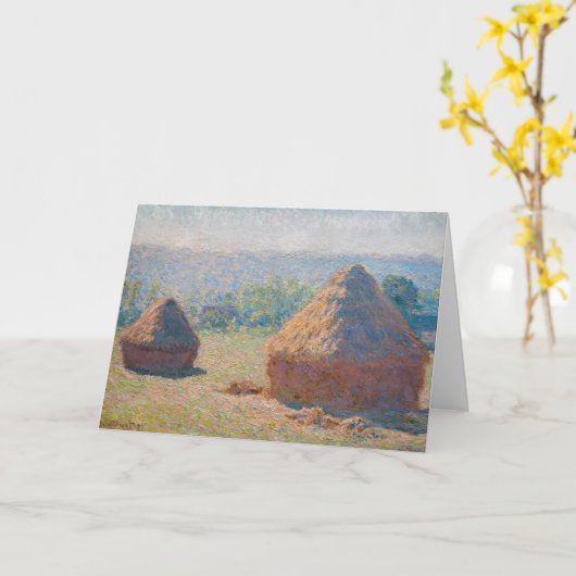 Claude Monet - Haystacks, einde zomer Kaart (Gele Bloem)