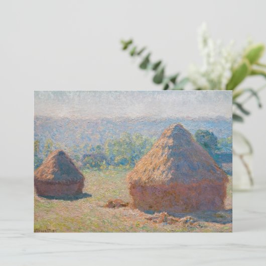Claude Monet - Haystacks, einde zomer Kaart (Staand voorkant)
