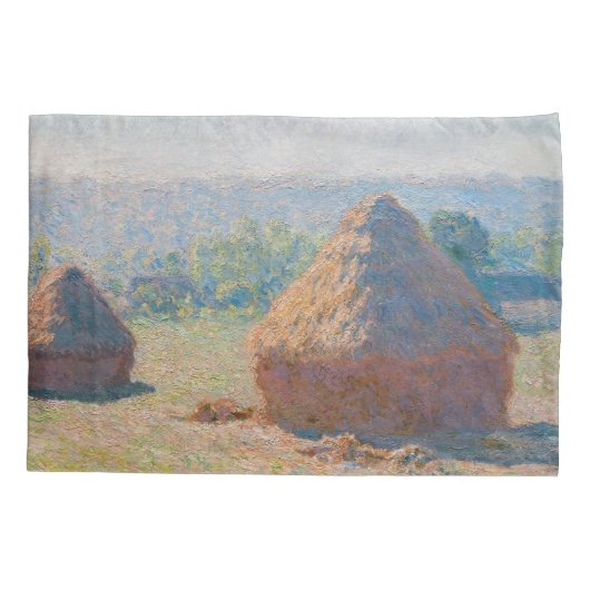 Claude Monet - Haystacks, einde zomer Kussensloop (Achterkant)