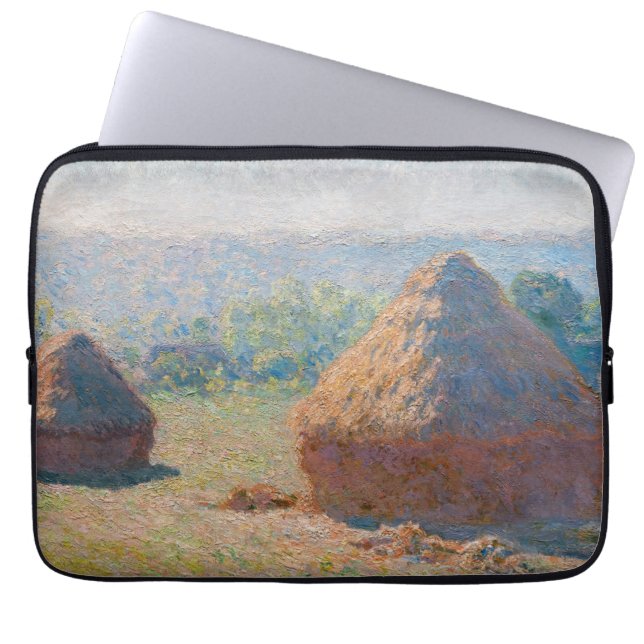 Claude Monet - Haystacks, einde zomer Laptop Sleeve (Voorkant)