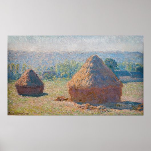 Claude Monet - Haystacks, einde zomer Poster (Voorkant)