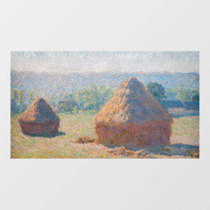 Claude Monet - Haystacks, einde zomer Raamsticker