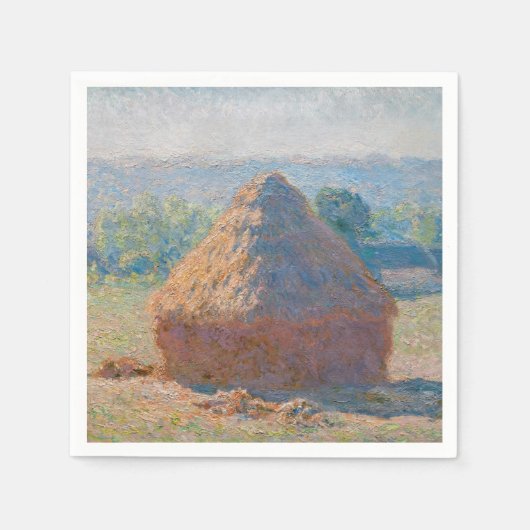 Claude Monet - Haystacks, einde zomer Servet (Voorkant)