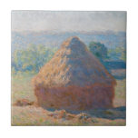 Claude Monet - Haystacks, einde zomer Tegeltje<br><div class="desc">Haystacks,  end of Summer / Meules,  fin de l'ete - Claude Monet,  Oil on Canvas,  1891</div>