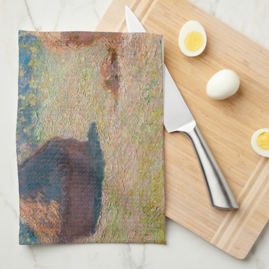 Claude Monet - Haystacks, einde zomer Theedoek (Quarter Fold)