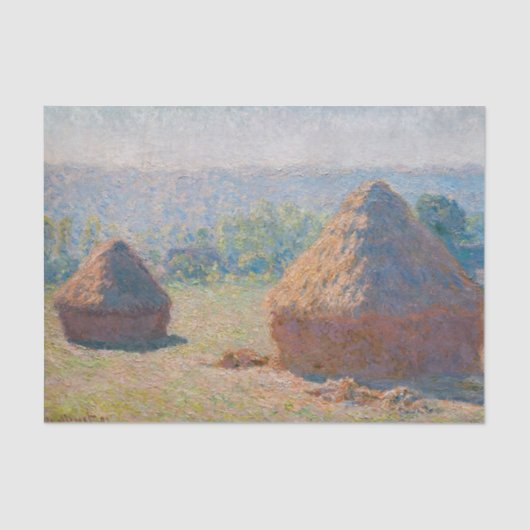 Claude Monet - Haystacks, einde zomer Tissuepapier (Voorkant)