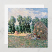 Claude Monet - Haystacks Feestdagenkaart (Voorkant / Achterkant)