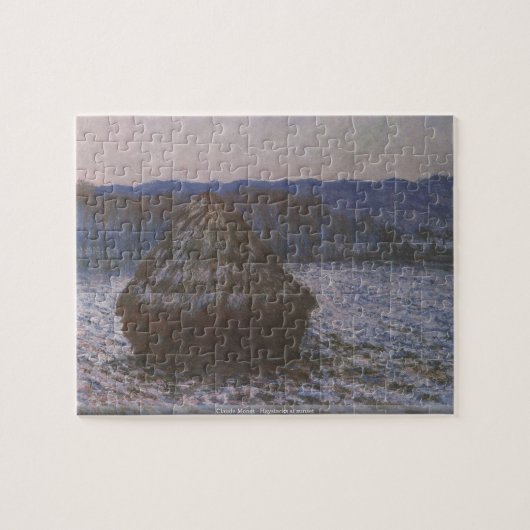 Claude Monet - Haystacks in de zonnepuzzel Legpuzzel (Horizontaal)
