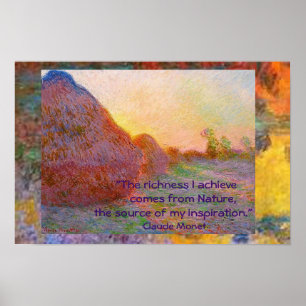 Claude Monet Haystacks Poster