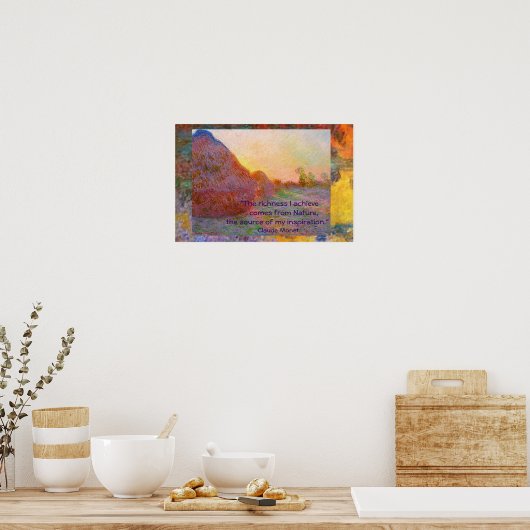 Claude Monet Haystacks Poster (Keuken)