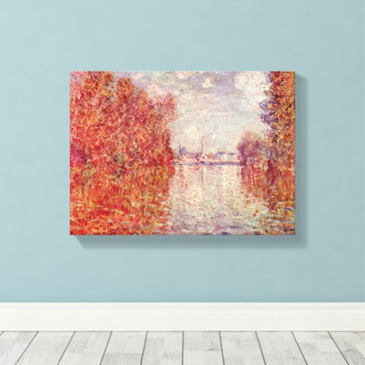 Claude Monet - Herfst in Argenteuil Canvas Afdruk (Insitu (Houten vloer))