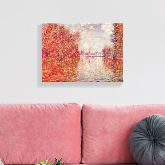 Claude Monet - Herfst in Argenteuil Canvas Afdruk (Insitu (Woonkamer))