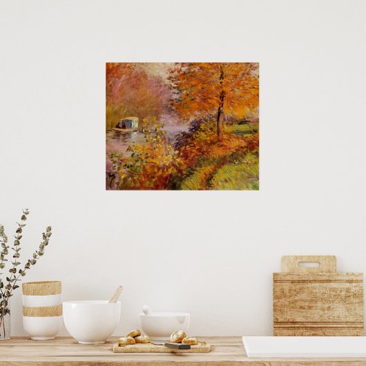 Claude Monet, Het Atelierboot, Poster (Keuken)