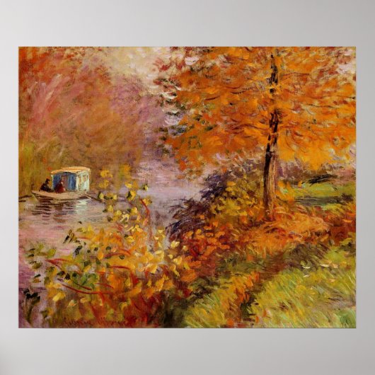 Claude Monet, Het Atelierboot, Poster (Voorkant)