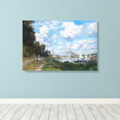Claude Monet - Het bassin in Argenteuil Canvas Afdruk (Insitu (Houten vloer))