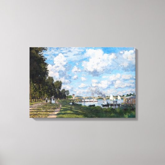 Claude Monet - Het bassin in Argenteuil Canvas Afdruk (Voorkant)