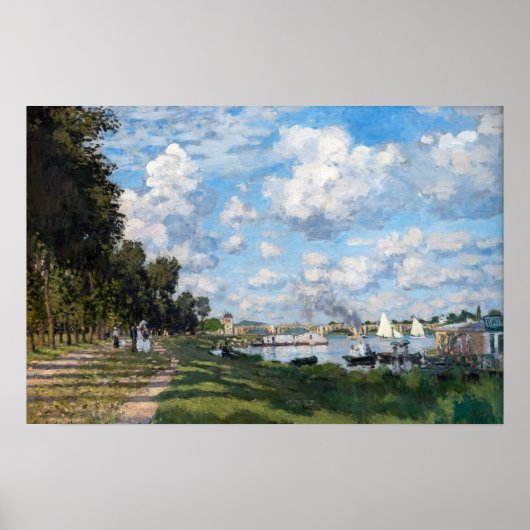 Claude Monet - Het bassin in Argenteuil Poster (Voorkant)