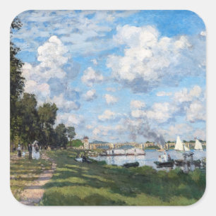 Claude Monet - Het bassin in Argenteuil Vierkante Sticker
