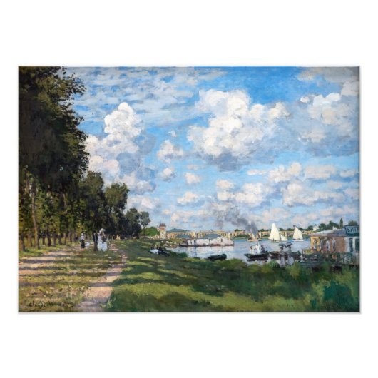 Claude Monet - Het bekken in Argenteuil Foto Afdruk (Voorkant)