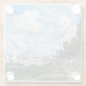 Claude Monet - Het bekken in Argenteuil Glazen Onderzetter (Achterkant)