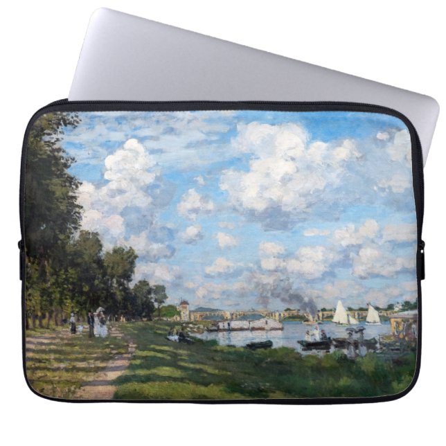 Claude Monet - Het bekken in Argenteuil Laptop Sleeve (Voorkant)