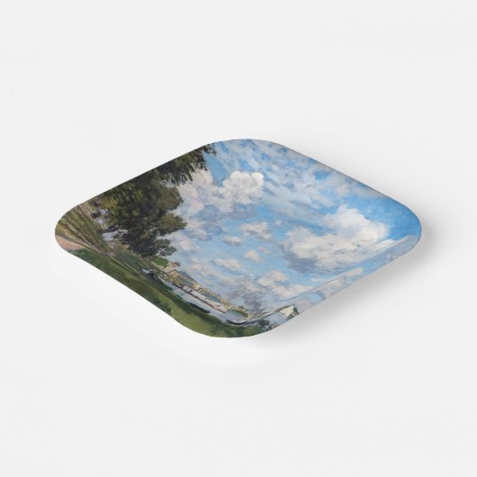 Claude Monet - Het bekken in Argenteuil Papieren Bordje (Gebogen)