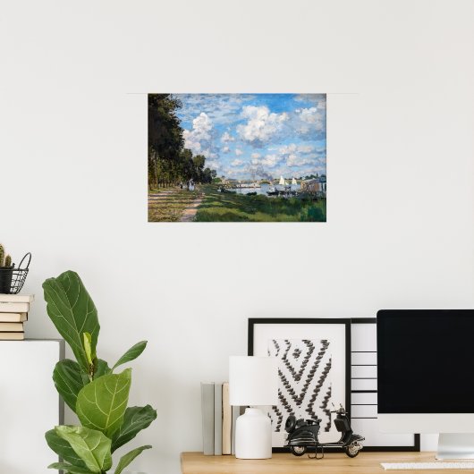 Claude Monet - Het bekken in Argenteuil Poster (Thuiskantoor)