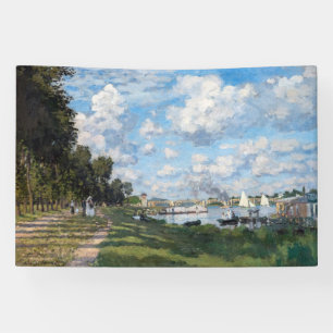 Claude Monet - Het bekken in Argenteuil Spandoek