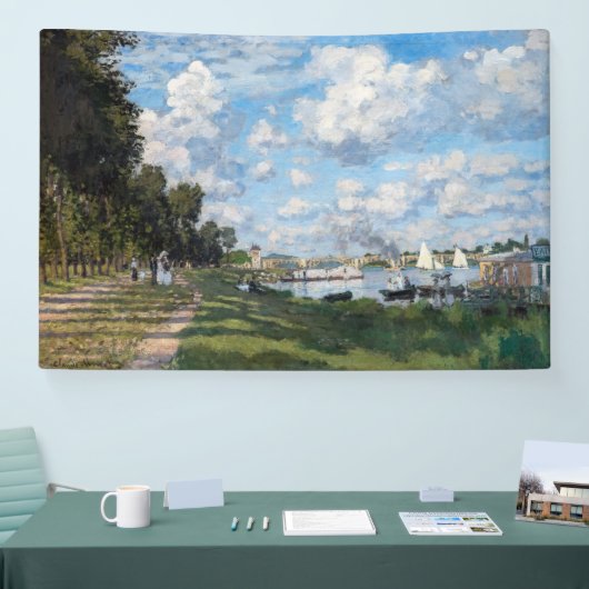 Claude Monet - Het bekken in Argenteuil Spandoek (Beurs)