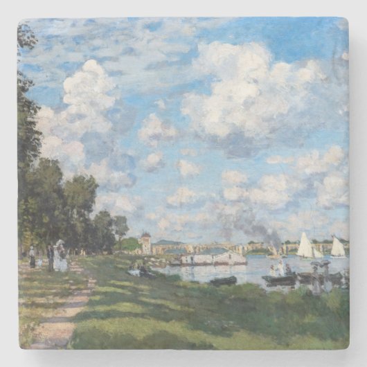 Claude Monet - Het bekken in Argenteuil Stenen Onderzetter (Voorkant)